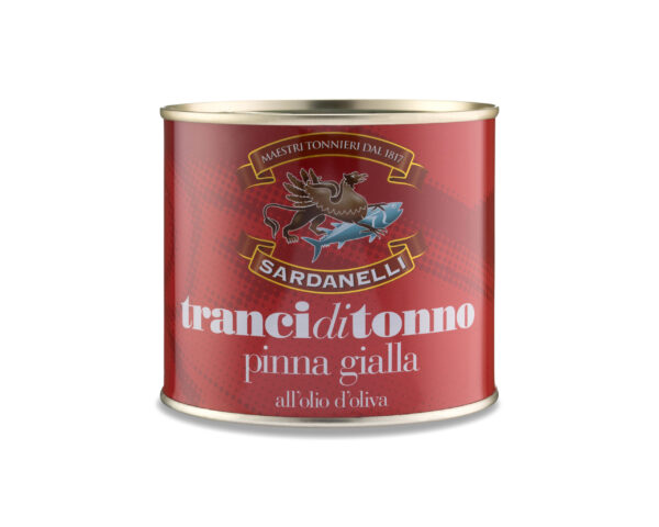 Tranci di tonno Sardanelli pinna gialla all’olio di oliva 620g