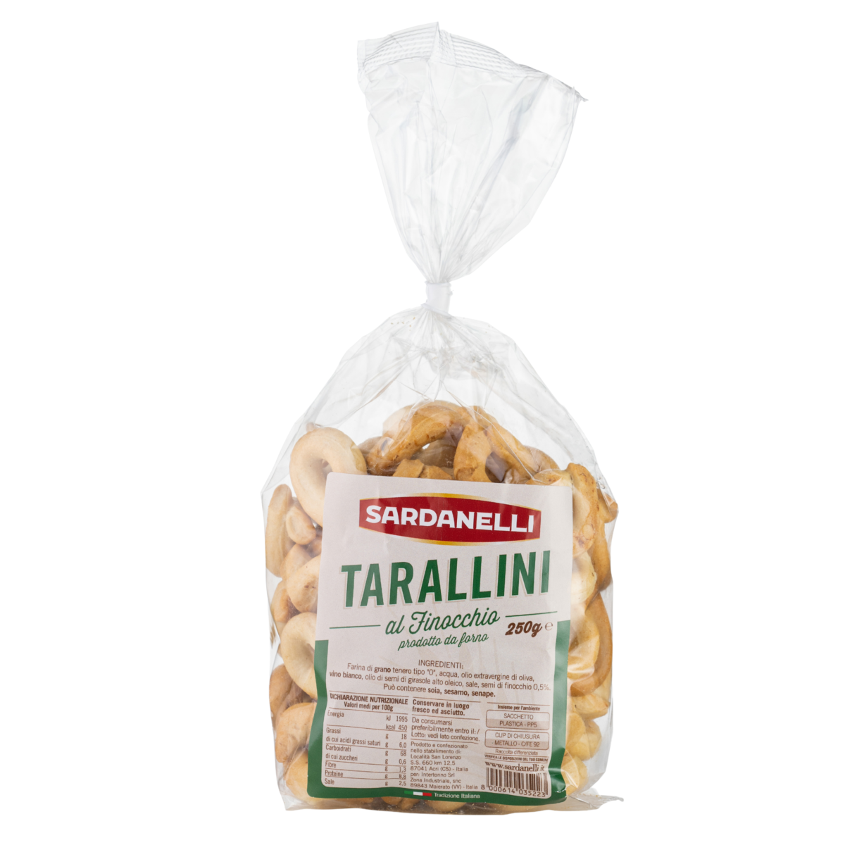 Tarallini al finocchio 250g - Tonno Sardanelli