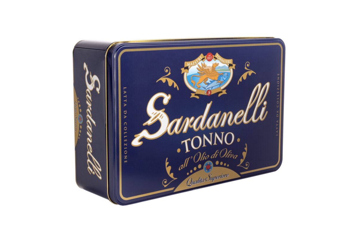 confezione regalo latta da collezione tonno sardanelli